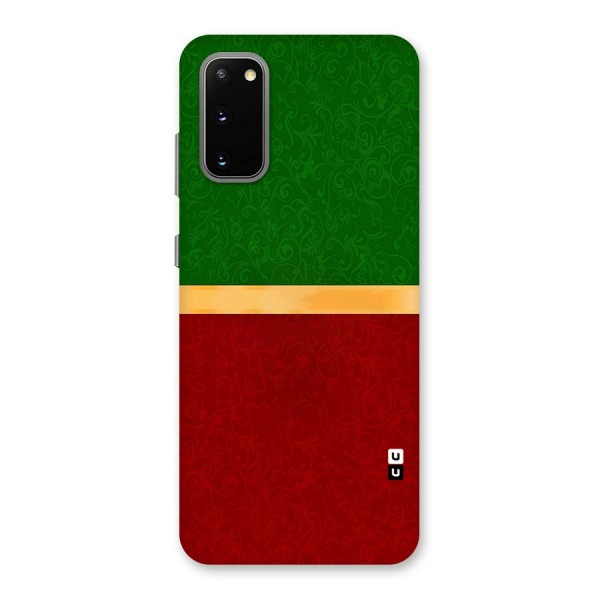 Christmas Colors Stripe Back Case for Galaxy S20