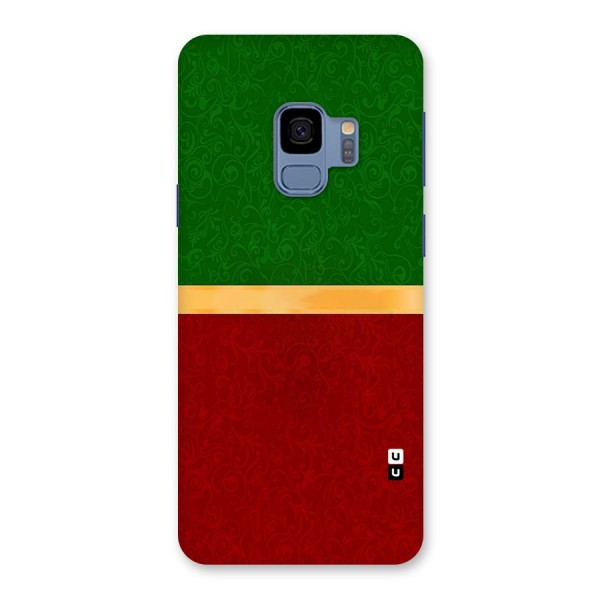 Christmas Colors Stripe Back Case for Galaxy S9