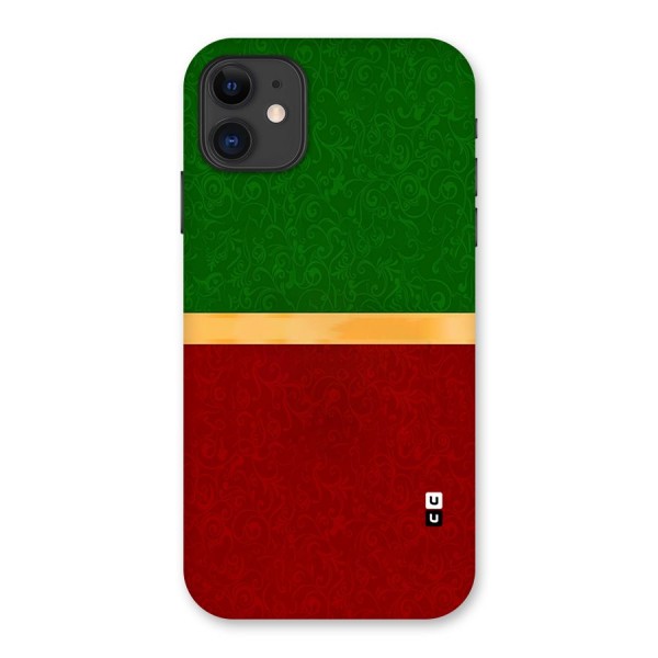 Christmas Colors Stripe Back Case for iPhone 11