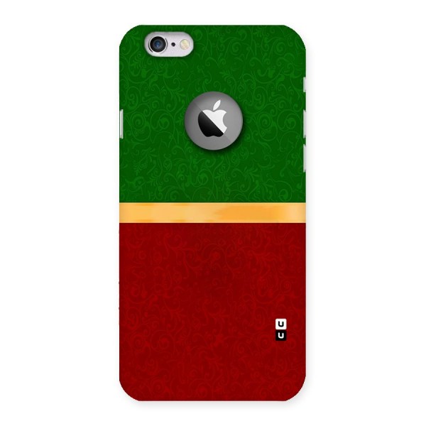 Christmas Colors Stripe Back Case for iPhone 6 Logo Cut