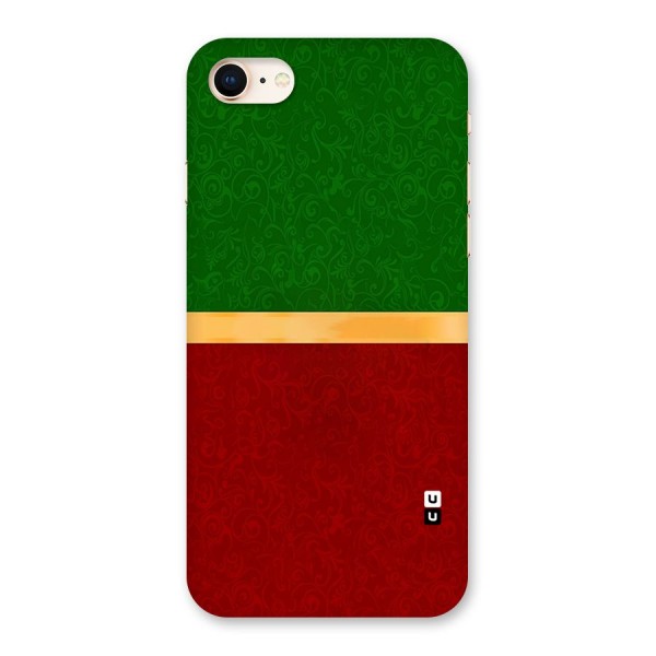 Christmas Colors Stripe Back Case for iPhone 8