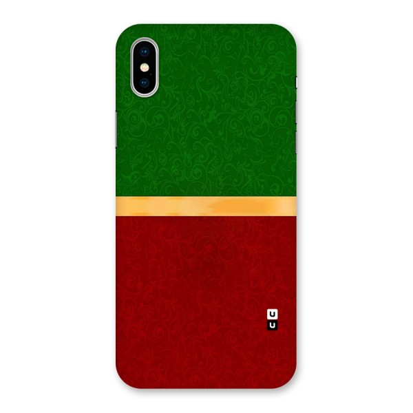 Christmas Colors Stripe Back Case for iPhone X