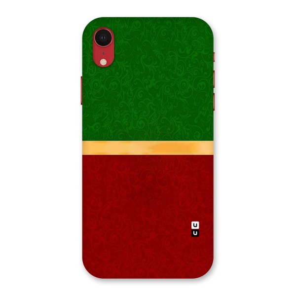 Christmas Colors Stripe Back Case for iPhone XR