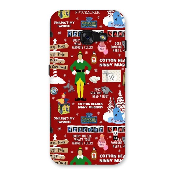 Christmas Cute Doodles Back Case for Galaxy A3 (2017)