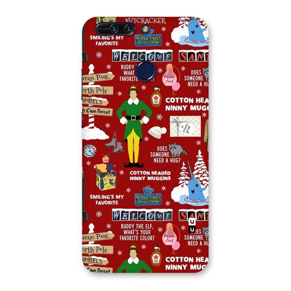 Christmas Cute Doodles Back Case for Honor 8 Pro