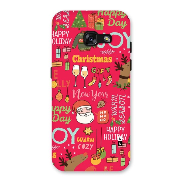 Christmas Joy Happy Day Back Case for Galaxy A3 (2017)