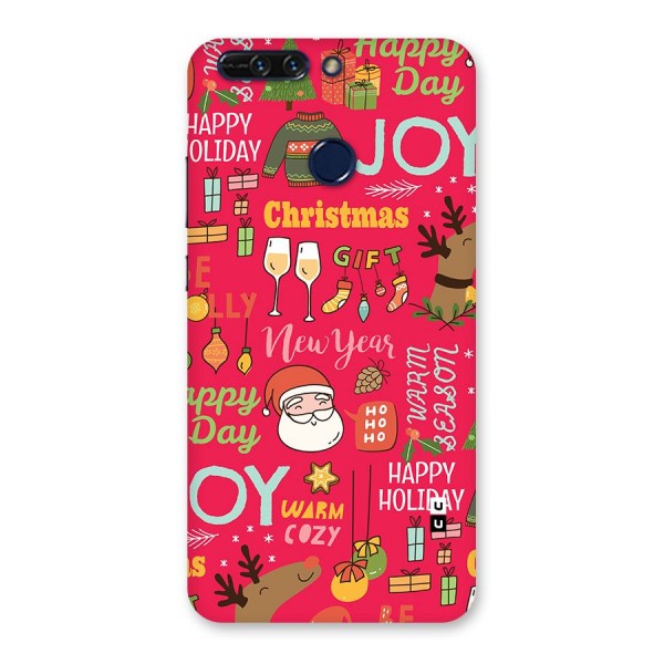 Christmas Joy Happy Day Back Case for Honor 8 Pro