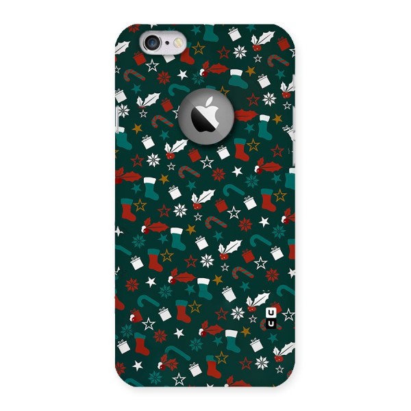 Christmas Pattern Design Back Case for iPhone 6 Logo Cut