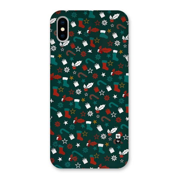 Christmas Pattern Design Back Case for iPhone X