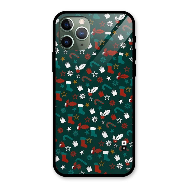 Christmas Pattern Design Glass Back Case for iPhone 11 Pro