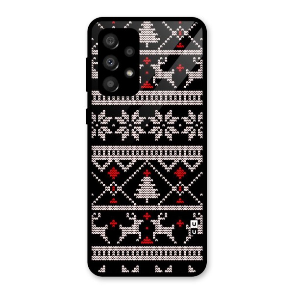 Christmas Seamless Aztec Glass Back Case for Galaxy A32