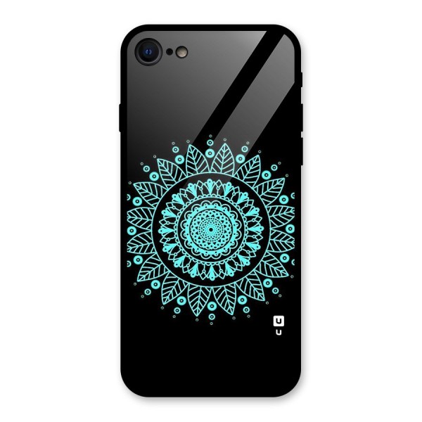 Circles Pattern Art Glass Back Case for iPhone 8
