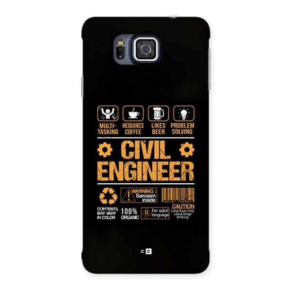 Civil Engineer Back Case for Galaxy Alpha
