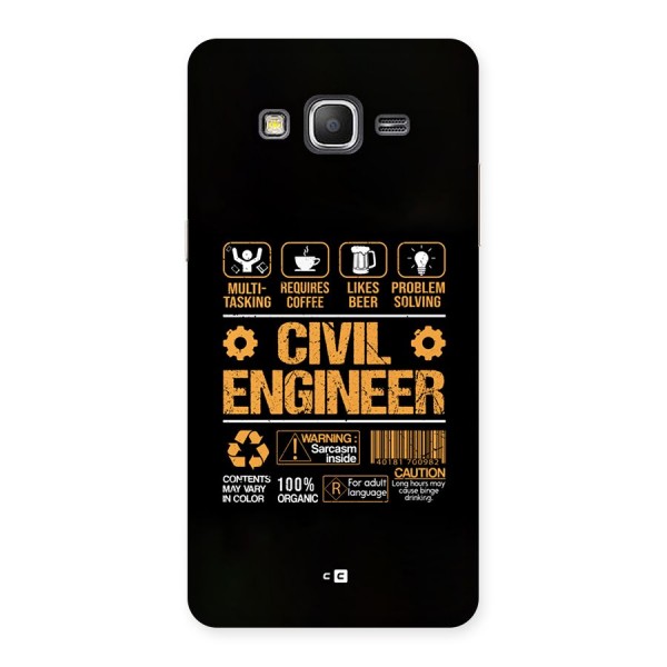 Civil Engineer Back Case for Galaxy Grand Prime