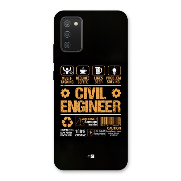 Civil Engineer Back Case for Galaxy M02s