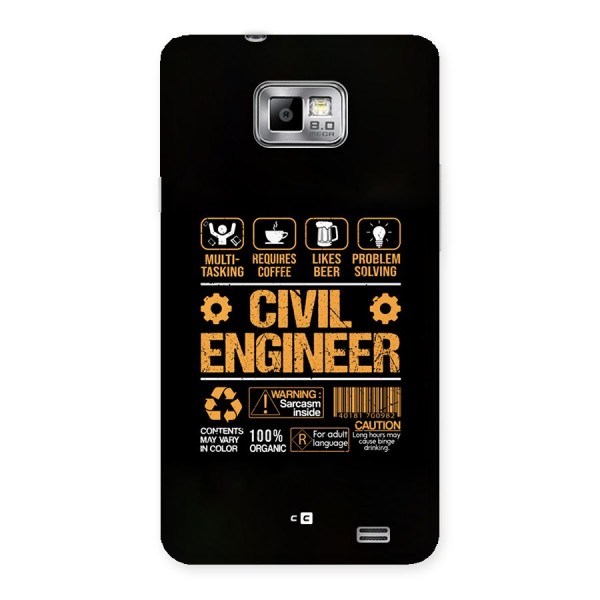 Civil Engineer Back Case for Galaxy S2