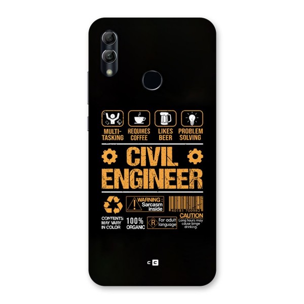 Civil Engineer Back Case for Honor 10 Lite