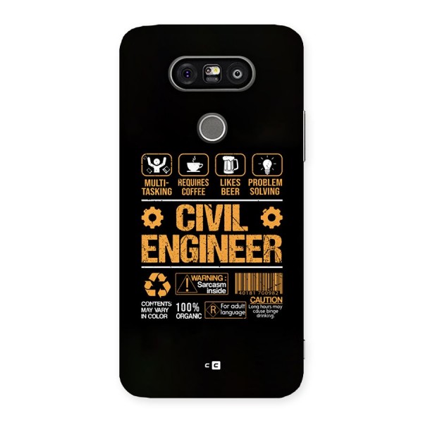 Civil Engineer Back Case for LG G5