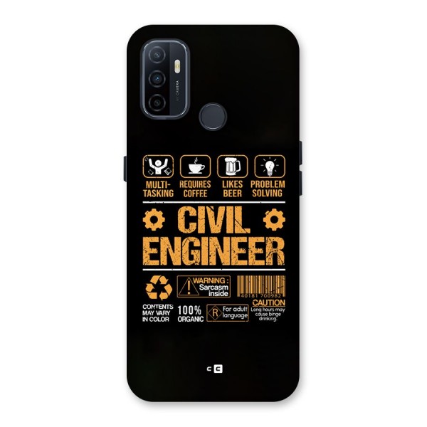 Civil Engineer Back Case for Oppo A32