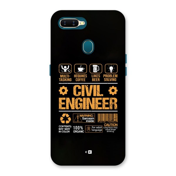 Civil Engineer Back Case for Oppo A7