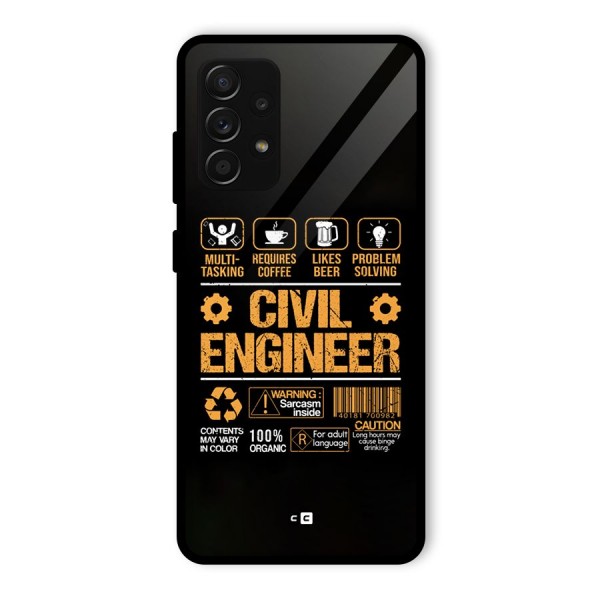 Civil Engineer Glass Back Case for Galaxy A53 5G