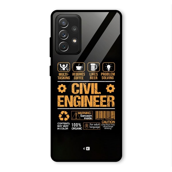 Civil Engineer Glass Back Case for Galaxy A72