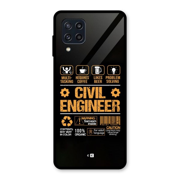 Civil Engineer Glass Back Case for Galaxy M32