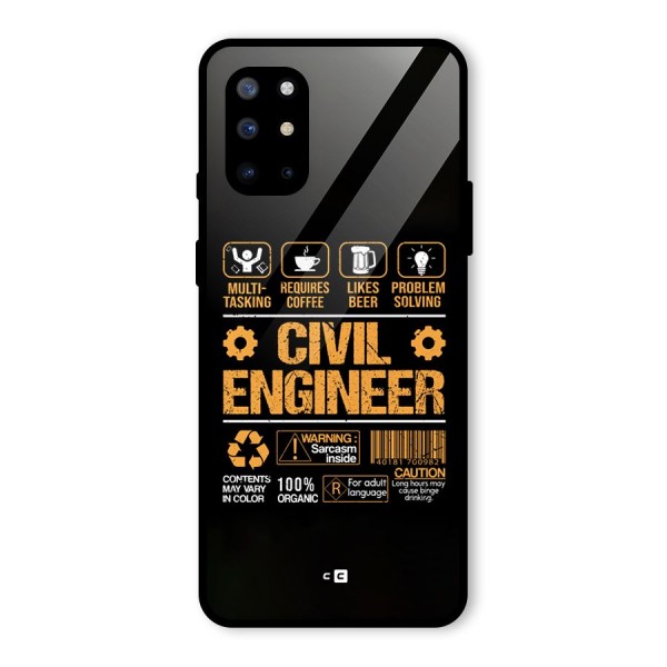 Civil Engineer Glass Back Case for OnePlus 8T