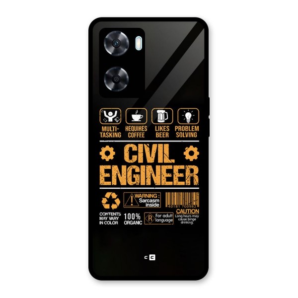 Civil Engineer Glass Back Case for Oppo A77