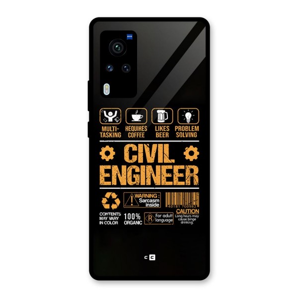 Civil Engineer Glass Back Case for Vivo X60 Pro