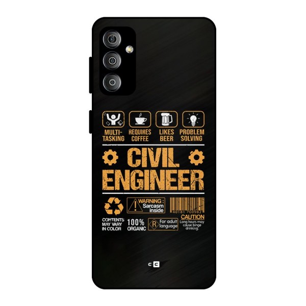 Civil Engineer Metal Back Case for Galaxy F23