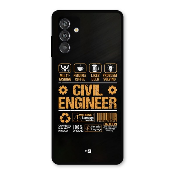 Civil Engineer Metal Back Case for Galaxy M14 5G