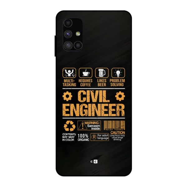 Civil Engineer Metal Back Case for Galaxy M51