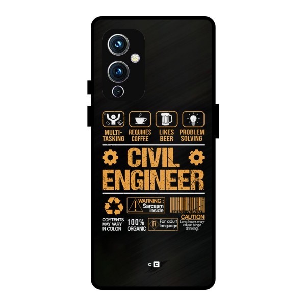 Civil Engineer Metal Back Case for OnePlus 9