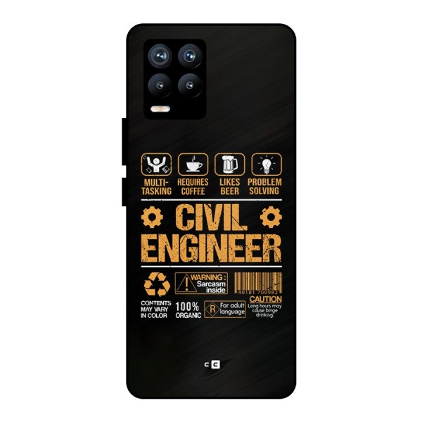 Civil Engineer Metal Back Case for Realme 8 Pro