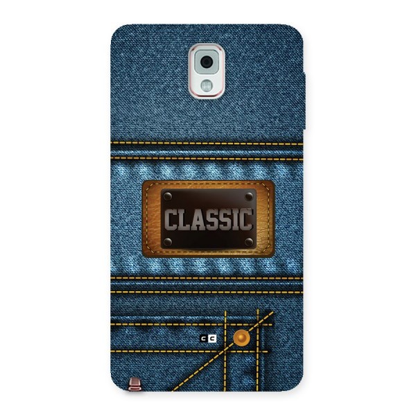 Classic Denim Back Case for Galaxy Note 3