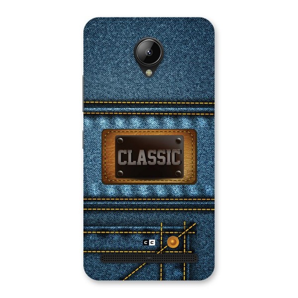 Classic Denim Back Case for Lenovo C2