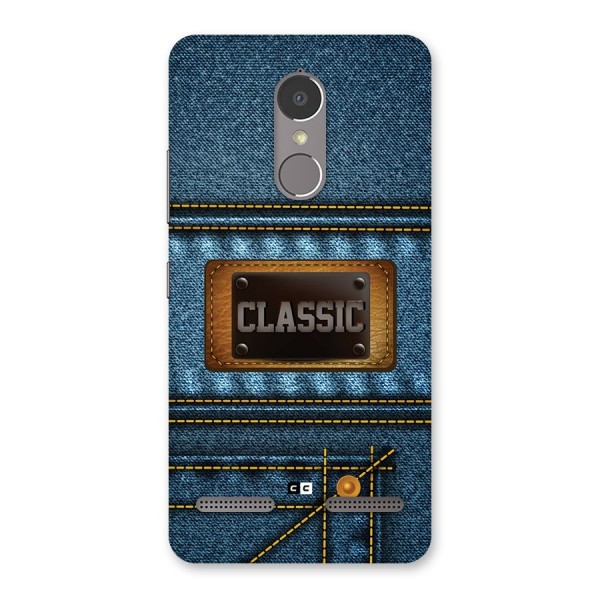 Classic Denim Back Case for Lenovo K6