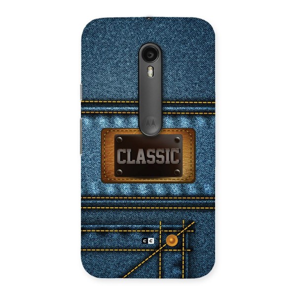 Classic Denim Back Case for Moto G3