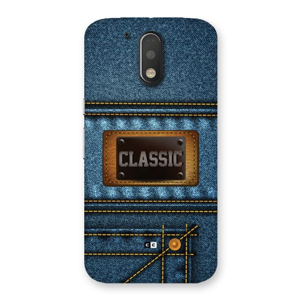 Classic Denim Back Case for Moto G4 Plus