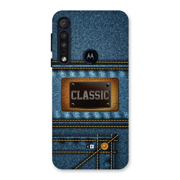 Classic Denim Back Case for Motorola One Macro