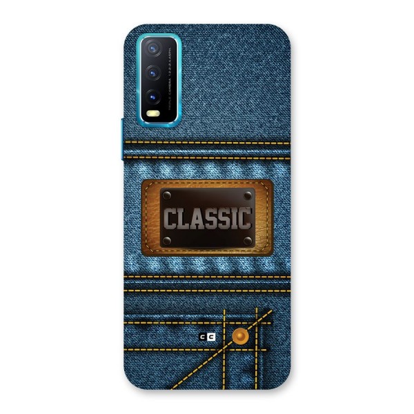 Classic Denim Back Case for Vivo Y12s