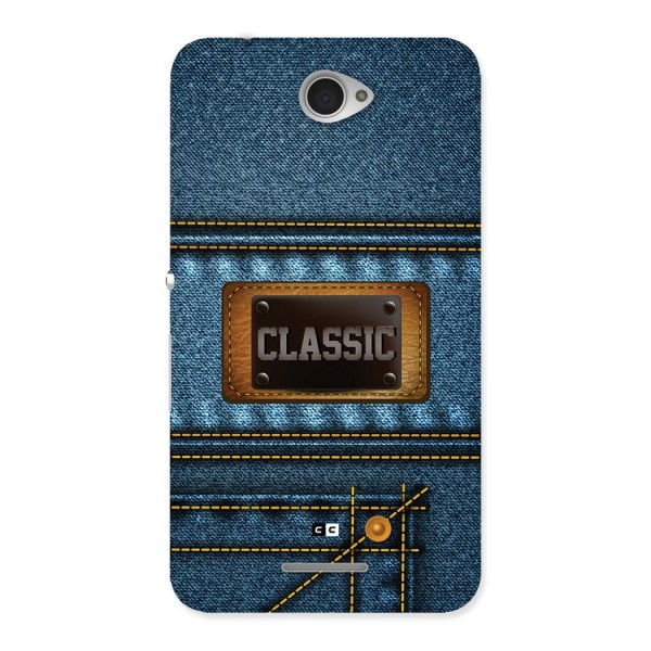 Classic Denim Back Case for Xperia E4