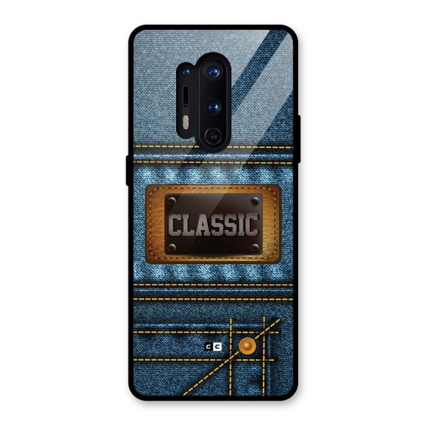 Classic Denim Glass Back Case for OnePlus 8 Pro
