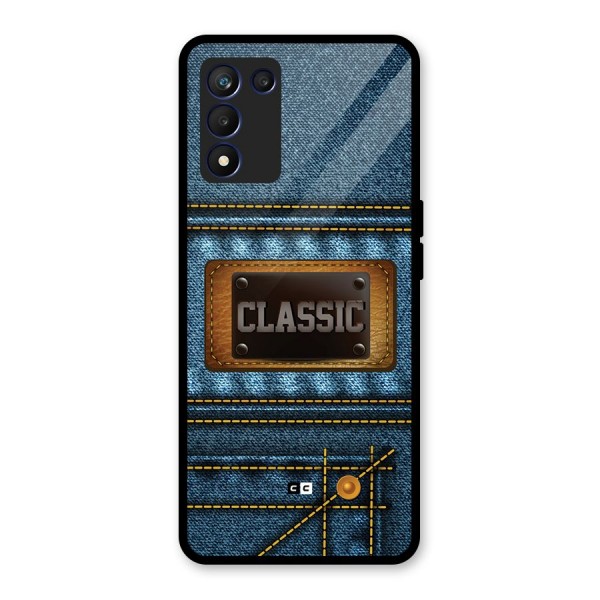 Classic Denim Glass Back Case for Realme 9 5G Speed