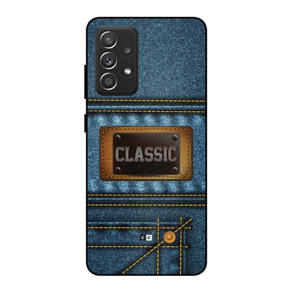 Classic Denim Metal Back Case for Galaxy A52s 5G