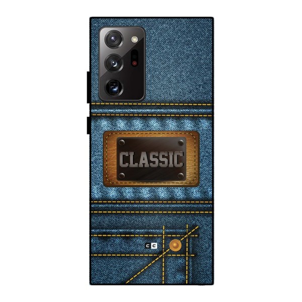 Classic Denim Metal Back Case for Galaxy Note 20 Ultra