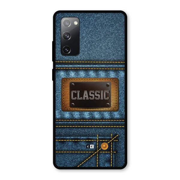 Classic Denim Metal Back Case for Galaxy S20 FE 5G
