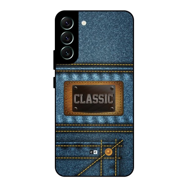 Classic Denim Metal Back Case for Galaxy S22 Plus 5G