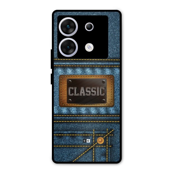 Classic Denim Metal Back Case for Infinix Zero 30 5G